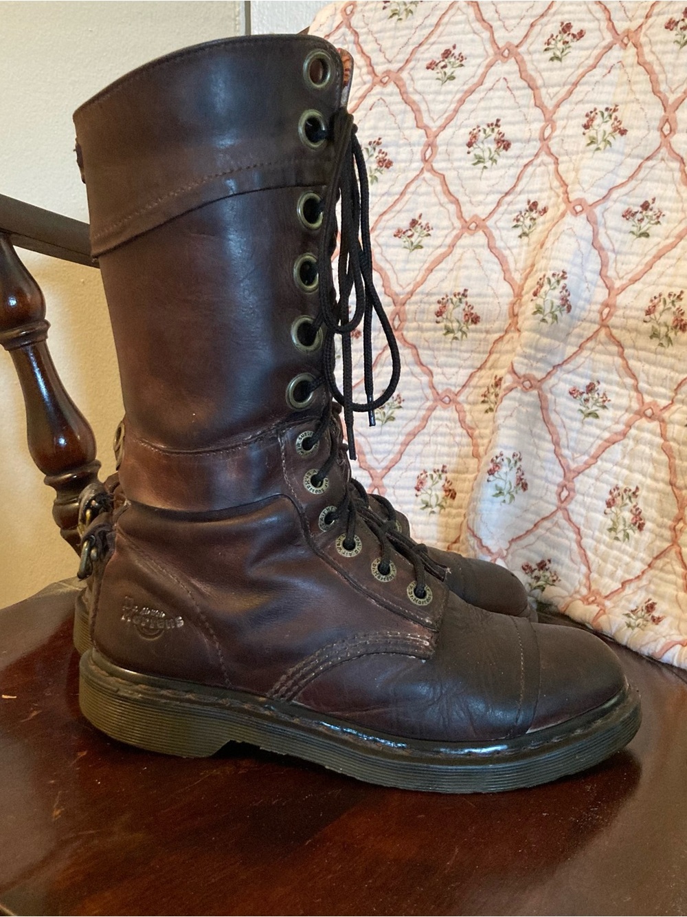Dr Martens Brown Triumph Mid-Calf Lace-Up Boots - Picture 6 of 15